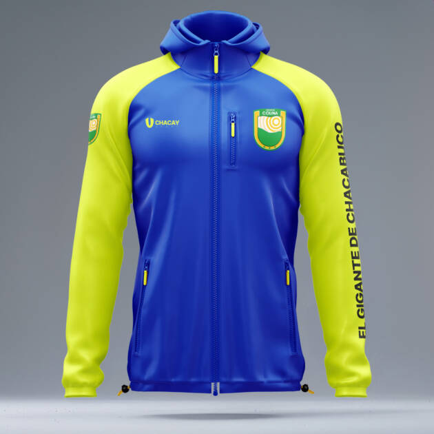 Cortaviento Institucional Deportes Colina Bicolor Amarillo / Azul - Chacay Sport